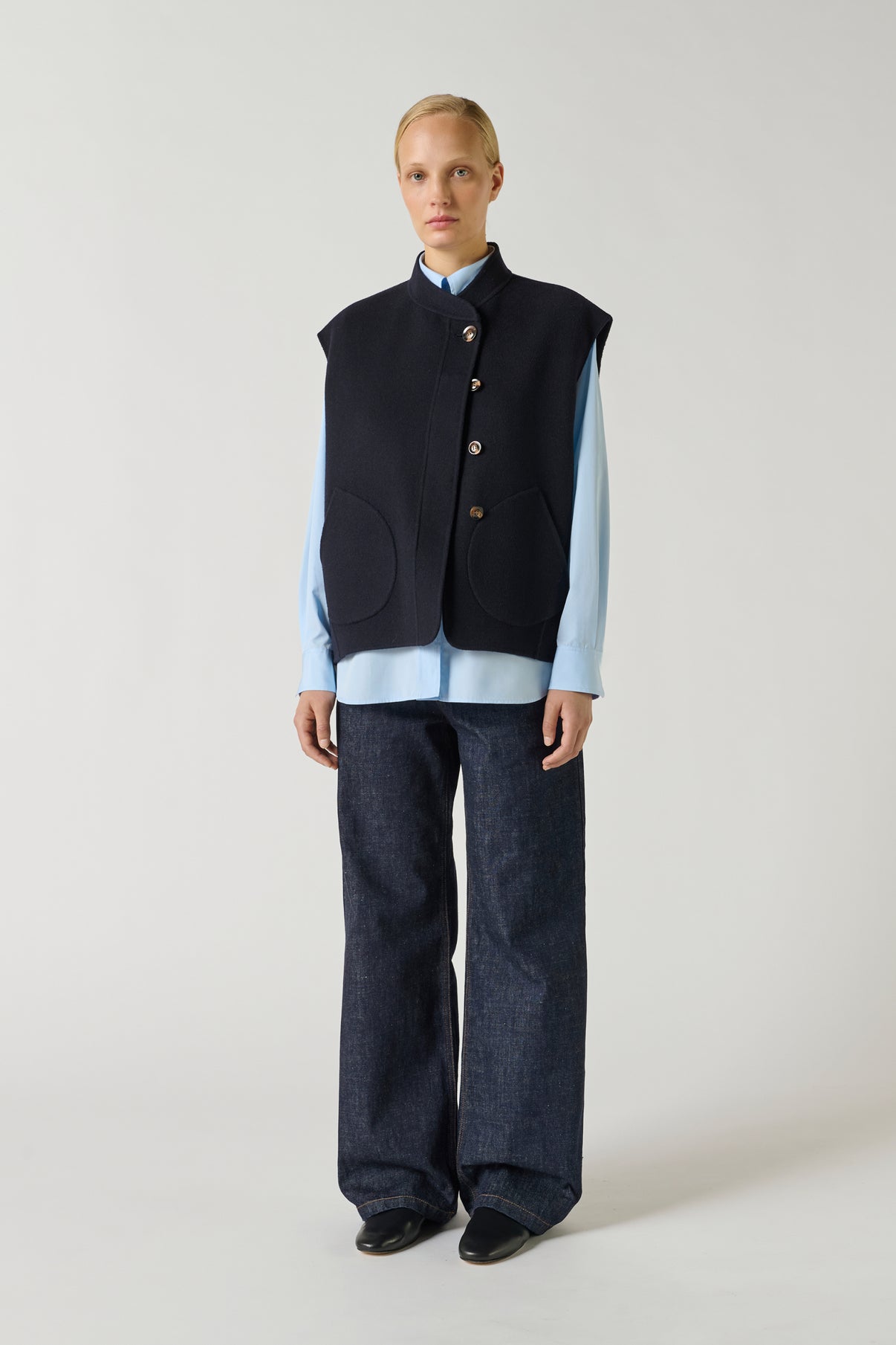 Blouson Adeline - Deep Navy - Laine - Femme vue 1