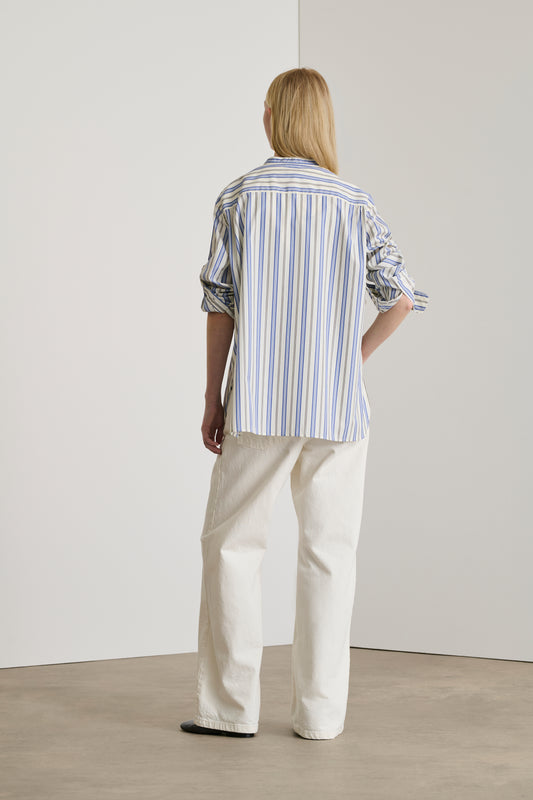 Chemise Dori - Bleu/Blanc - Coton - Femme