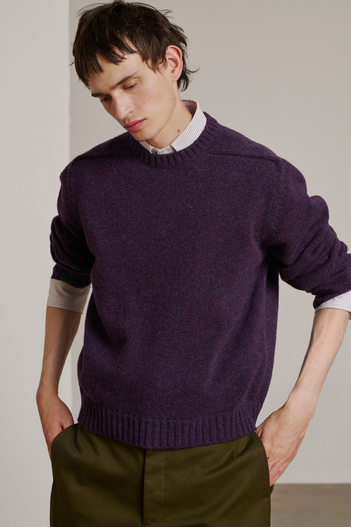 Pull Isamu - Violet - Laine - Homme