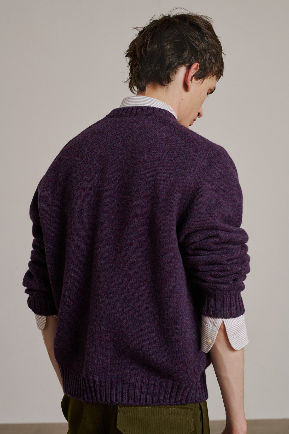 Pull Isamu - Violet - Laine - Homme vue 3