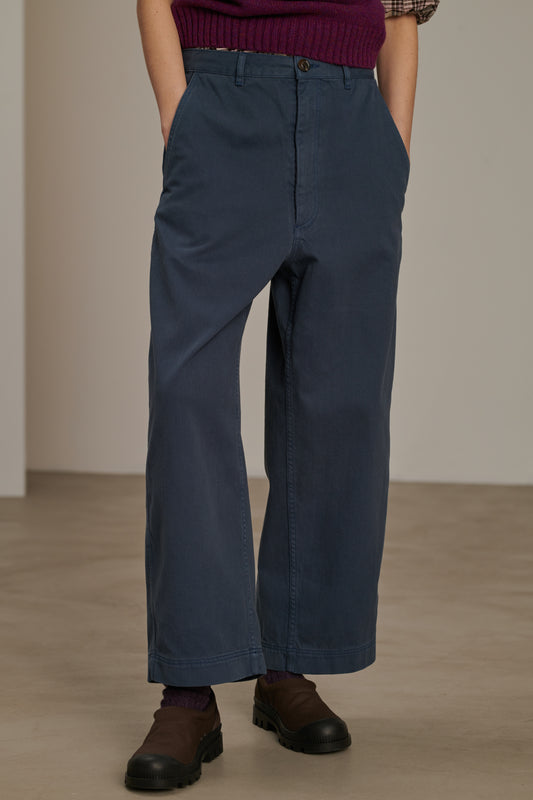 Pantalon Clovis - Bleu - Coton - Femme